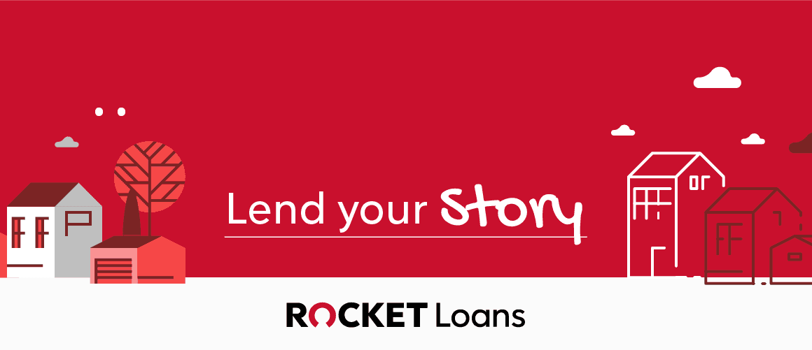 Home illustration with text: "Lend Us Your Story"