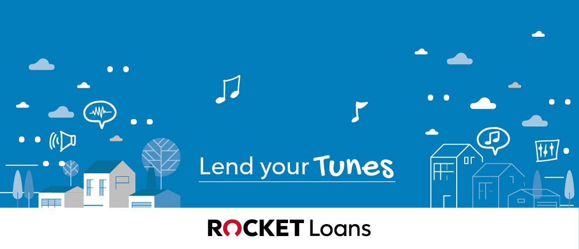 Image header with "Lend Your Tunes" copy
