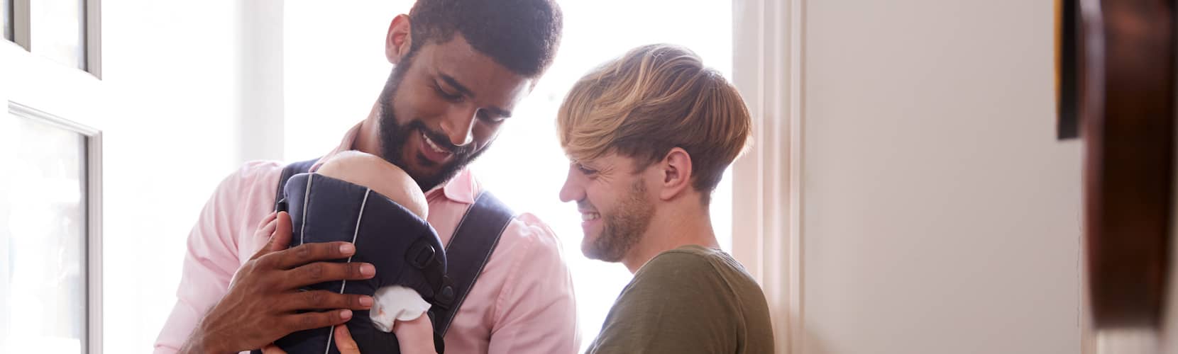 Same Sex Male Couple With New Born