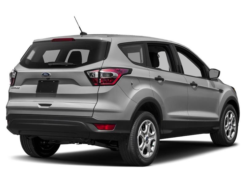 Gray Ford Escape rear view exterior.