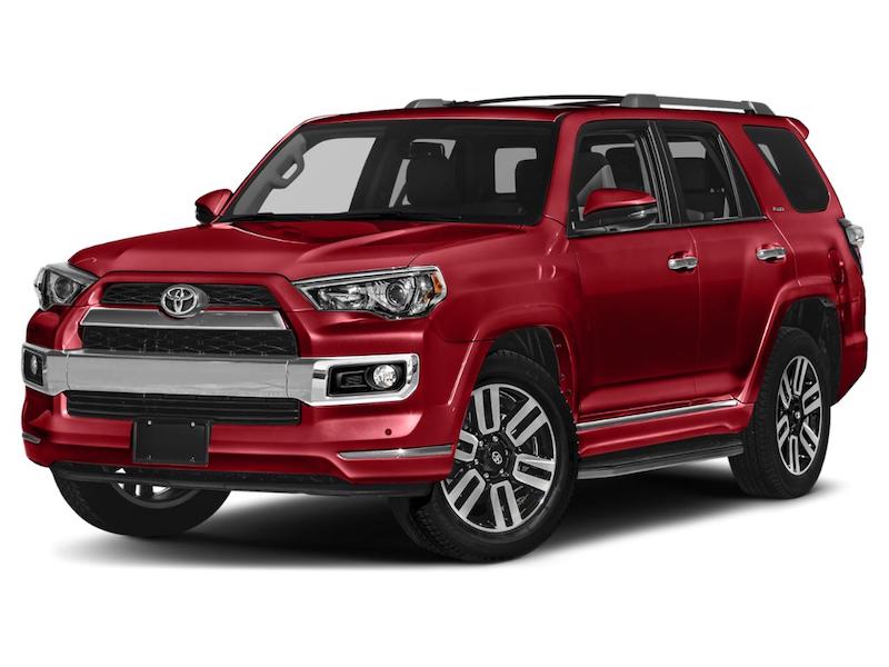 Red Toyota 4Runner exterior view.