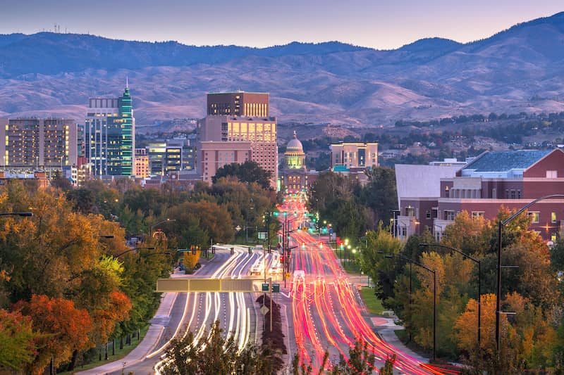 Skyline view of Boise, Idaho.