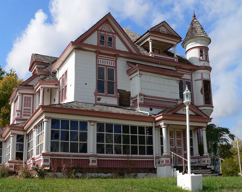 Abandoned Victorian home.