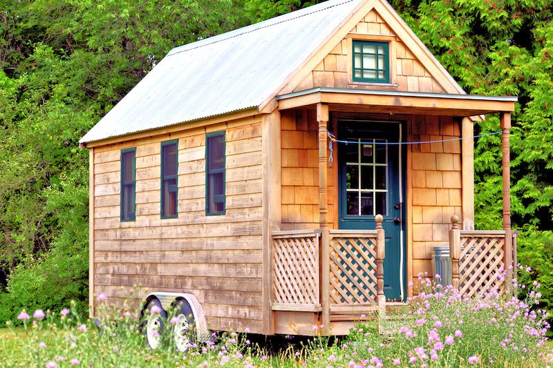 tiny home with porch on wheels
