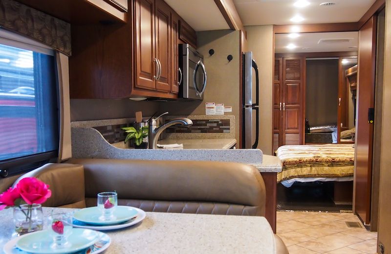 inside of a luxury RV