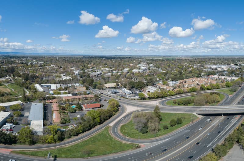 Highways in Davis, CA.