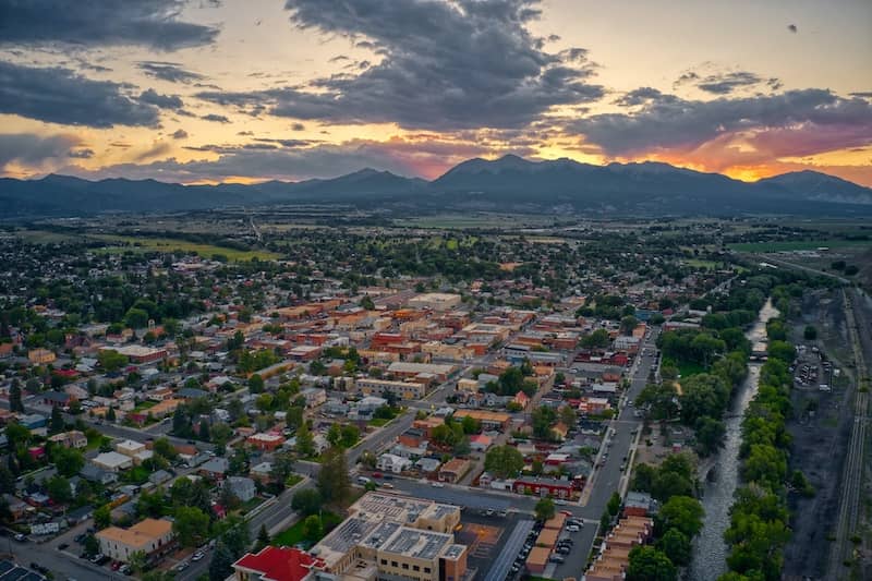 Aerial view of Boulder, Colorado.