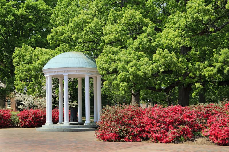 gazebo on a campus in Chapel Hill, North Carolina