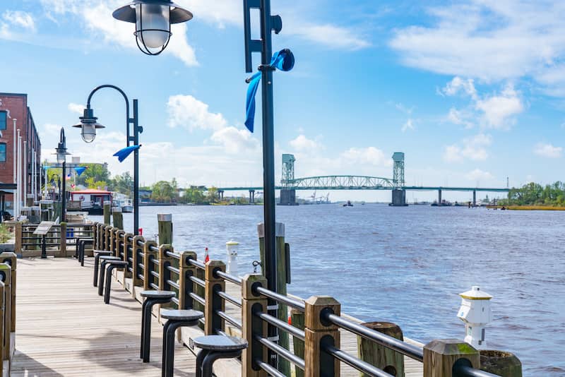 riverside walk in Wilmington, North Carolina