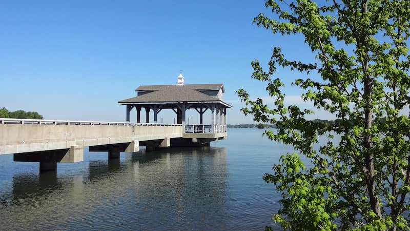 pier over lake in Huntersville, North Carolina