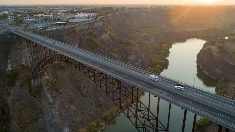 Truss Bridge Leading Into Twin Falls Idaho
