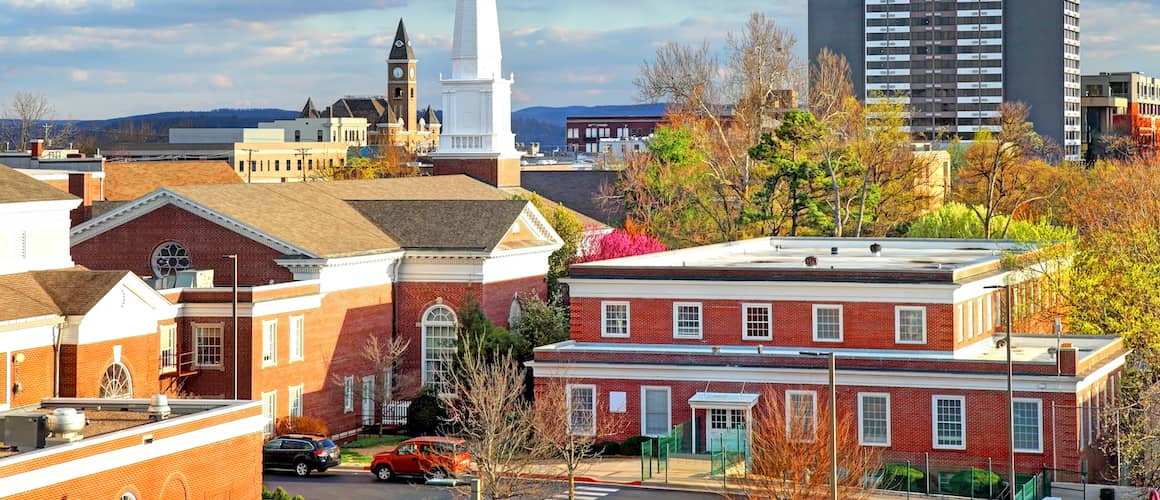 Red Brick Buildings In Fayetteville Arkansas