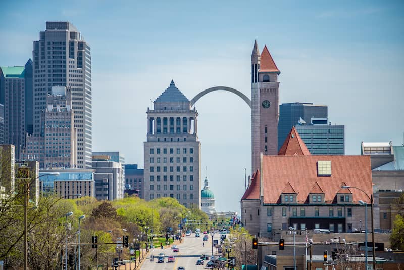Saint Louis Missouri Downtown At Daylight
