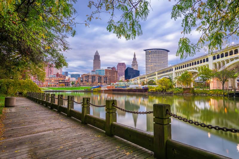 View Of Cleveland Skyline From Across The River