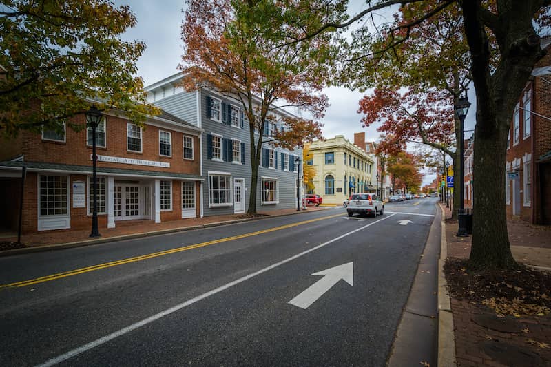 Washington Street in Downtown Easton Maryland