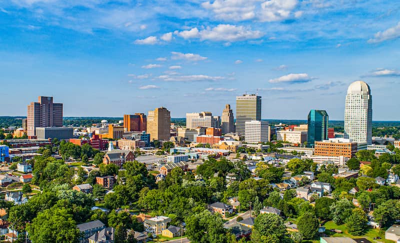 Winston Salem North Carolina Downtown Skyline