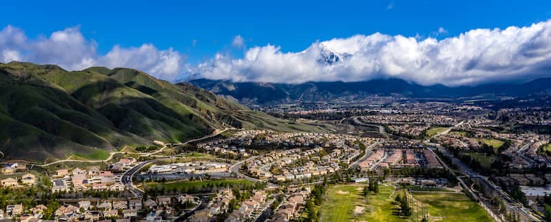 The San Bernardino Valley on a sunny day