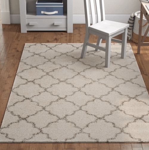 Patterned rug from Wayfair.