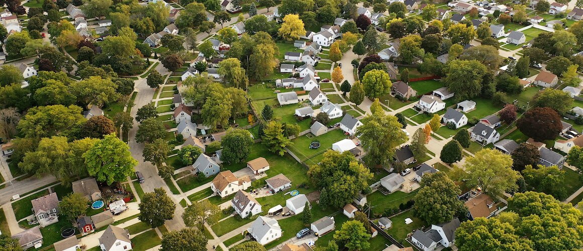 Aerial View of Neighborhood
