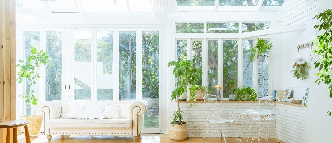 Living room washed in sun light