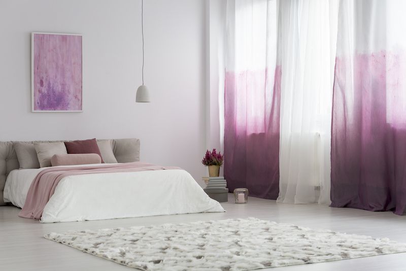 Bold and colorful ombre curtains.