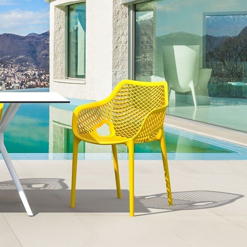 bright yellow patio chair