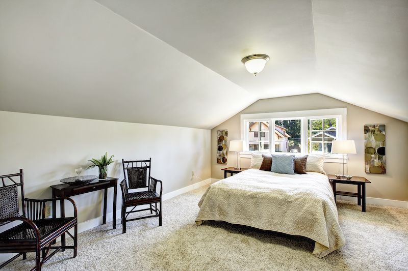 Seating area in bedroom