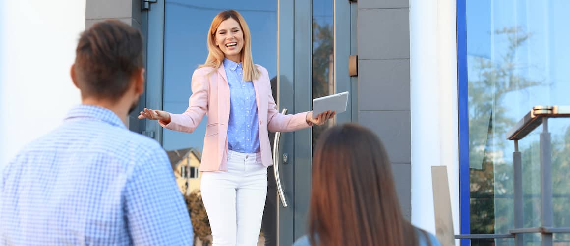 Real Estate Agent With Clients