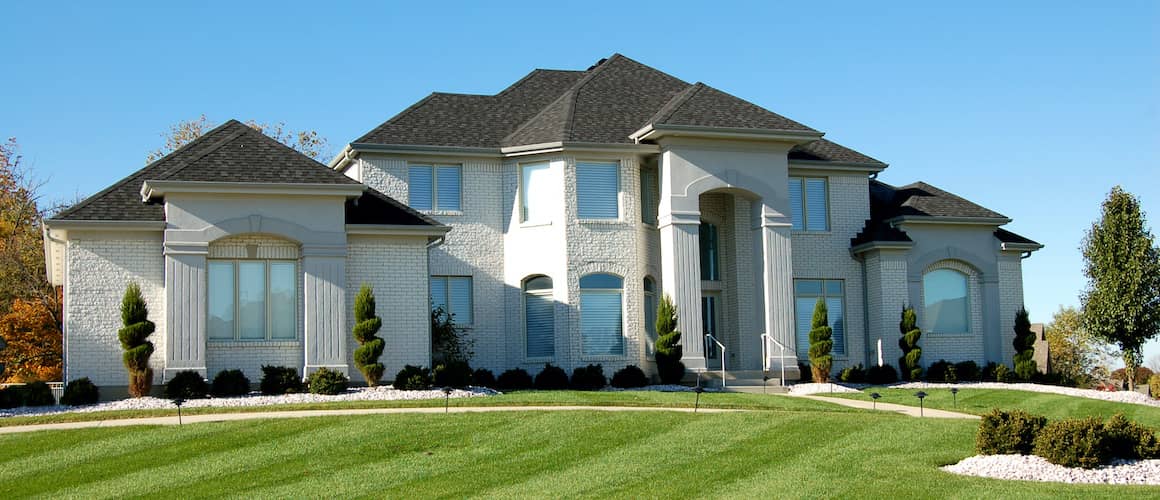 large estate with green grass